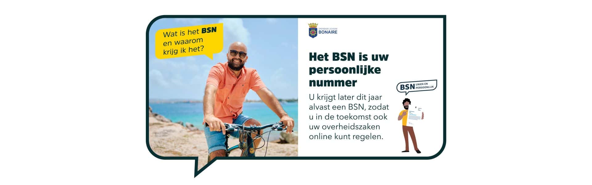 Poster BSN met uitleg in Nederlands wat een BSN nummer is